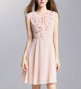 Azul claro costumbre vestidos de gasa collar de la colmena de <span class=keywords><strong>los</strong></span> vestidos para las mujeres - Product Image 3