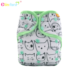 Elinfant imperméable <span class=keywords><strong>lavable</strong></span> <span class=keywords><strong>tout</strong></span> <span class=keywords><strong>en</strong></span> <span class=keywords><strong>deux</strong></span> couches de tissu Eco-friendly Baby Nappy - Product Image 5