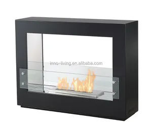 Inno-living 700mm free standing fire place double sided with ethanol burner