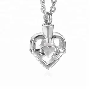 New Design Claddagh Memorial Pendant Made in Stainless Steel