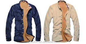 <span class=keywords><strong>Camicia</strong></span> di <span class=keywords><strong>velluto</strong></span> a <span class=keywords><strong>coste</strong></span> da <span class=keywords><strong>uomo</strong></span> alla moda con fodera in pelliccia camicie invernali firmate - Product Image 5