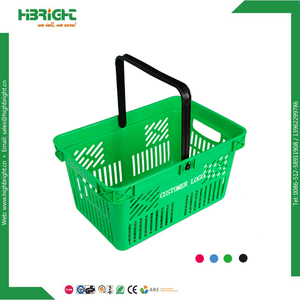 일상용으로 편리하게 휴대 가능한 슈퍼마켓 도매 플라스틱 쇼핑 바구니 - Product Image 3