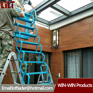 Thiết kế hiện đại loại tường gấp bước gác mái Thang Kính thiên văn nhôm và thép cho không gian nhỏ cho không gian nhỏ - Product Image 5