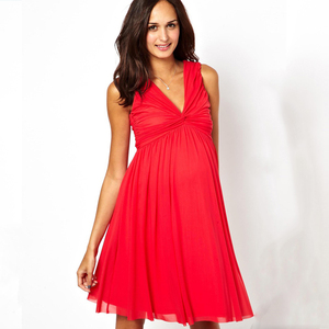 hermosa 2014 caliente <span class=keywords><strong>de</strong></span> ventas sin mangas <span class=keywords><strong>de</strong></span> color rojo vestidos <span class=keywords><strong>de</strong></span> <span class=keywords><strong>fiesta</strong></span> para las mujeres <span class=keywords><strong>embarazadas</strong></span> <span class=keywords><strong>de</strong></span> china proveedor oem - Product Image 1