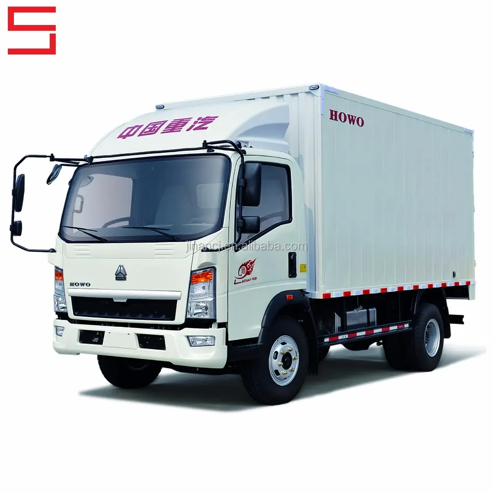 cheap price howo 4x2 5ton 6 ton 7ton light cargo van truck