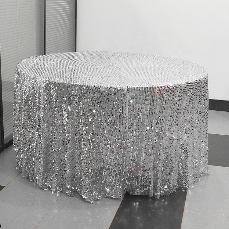 120inch, Сетчатое платье с блестками и вышивкой покрытие стола скатерть круглый для свадьбы