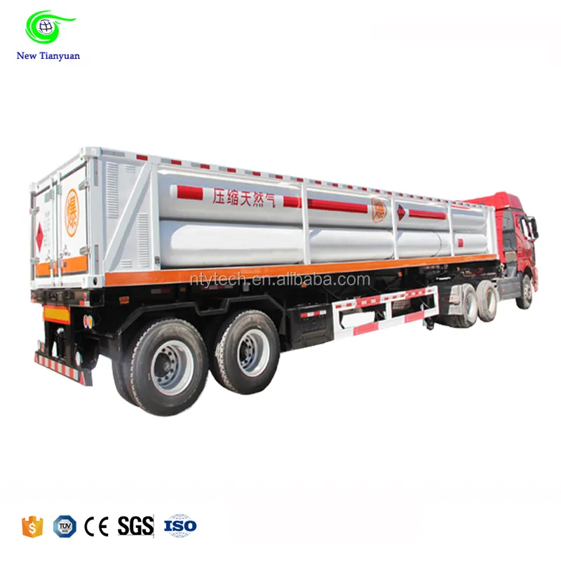 Loading Volume 8000Nm3 Working Pressure 25Mpa CE-TPED Certified 40-Feet CNG Tube Skid Container