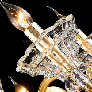 MEEROSEE New K9 Pha Lê Big Chandelier Đèn Tam Giác Glass Chủ Lớn Đèn Chùm Lights Đối Với Khách Sạn Lobby Chiếu Sáng MD3101-L36 - Product Image 5