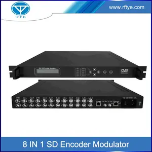 Modulador de codificador sd TY-4132 euro-padrão 8 em 1 dvb-t
