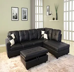 Sectional Recliner Leather Seating Upholstery Sofa Set