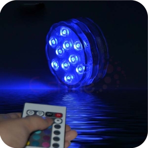 Funciona con pilas 10leds luces sumergibles RGB bajo el agua acuario noche lámparas coloridas piscina <span class=keywords><strong>luz</strong></span> <span class=keywords><strong>para</strong></span> florero de boda - Product Image 6