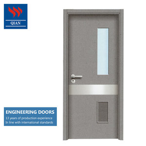 <span class=keywords><strong>Puerta</strong></span> de Madera HPL Laminada Impermeable para Hospital con Ventana de Vidrio - Product Image 3