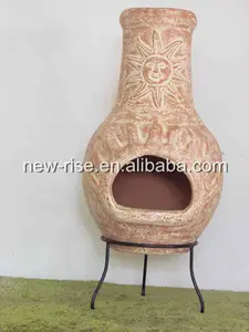 उद्यान आउटडोर मिट्टी chimenea