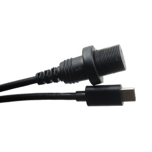 Impermeabile IP67 tipo C cavo <span class=keywords><strong>USB</strong></span> C <span class=keywords><strong>maschio</strong></span> a <span class=keywords><strong>femmina</strong></span> pannello adattatore di montaggio estensione resistente all'acqua per stampante IOS Computer - Product Image 5