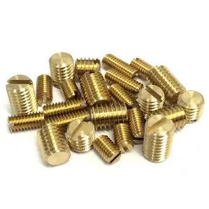 DIN 551 M1.6 M3 M5 M8 M12 brass rãnh set grub vít