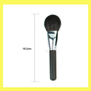 Simple face <span class=keywords><strong>blush</strong></span> brosse top grand noir de chèvre cheveux noir ébène manche en bois virole en cuivre poudre maquillage brosse - Product Image 1