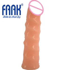 FAAK Chinese Supplier Super Soft Realistic Dildo Simulated penile features of corrugated Sex Toys for Adults