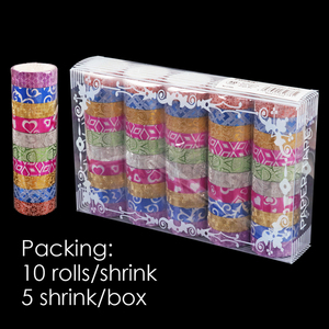 Nastro Adesivo Glitterato Colorato per Bambini, 15 mm di Larghezza <span class=keywords><strong>x</strong></span> <span class=keywords><strong>3</strong></span> Metri di Lunghezza, per Arte, Scrapbooking, Decorazioni e Lavoretti Fai-da-Te - Product Image 5