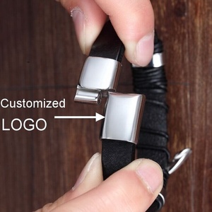 Pulsera <span class=keywords><strong>de</strong></span> <span class=keywords><strong>Cuero</strong></span> Genuino Personalizada, Suave y Flexible, con Grabado <span class=keywords><strong>de</strong></span> Logotipo, <span class=keywords><strong>Pulseras</strong></span> <span class=keywords><strong>de</strong></span> <span class=keywords><strong>Cuero</strong></span> para Hombre, Regalo para el Día del Padre o <span class=keywords><strong>de</strong></span> la Madre - Product Image 6