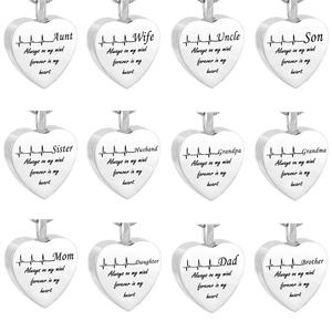 Las joyas de cremación en el electrocardiograma <span class=keywords><strong>siempre</strong></span> estarán en <span class=keywords><strong>mi</strong></span> corazón como un collar conmemorativo, colgante de recuerdo de cenizas - Product Image 6