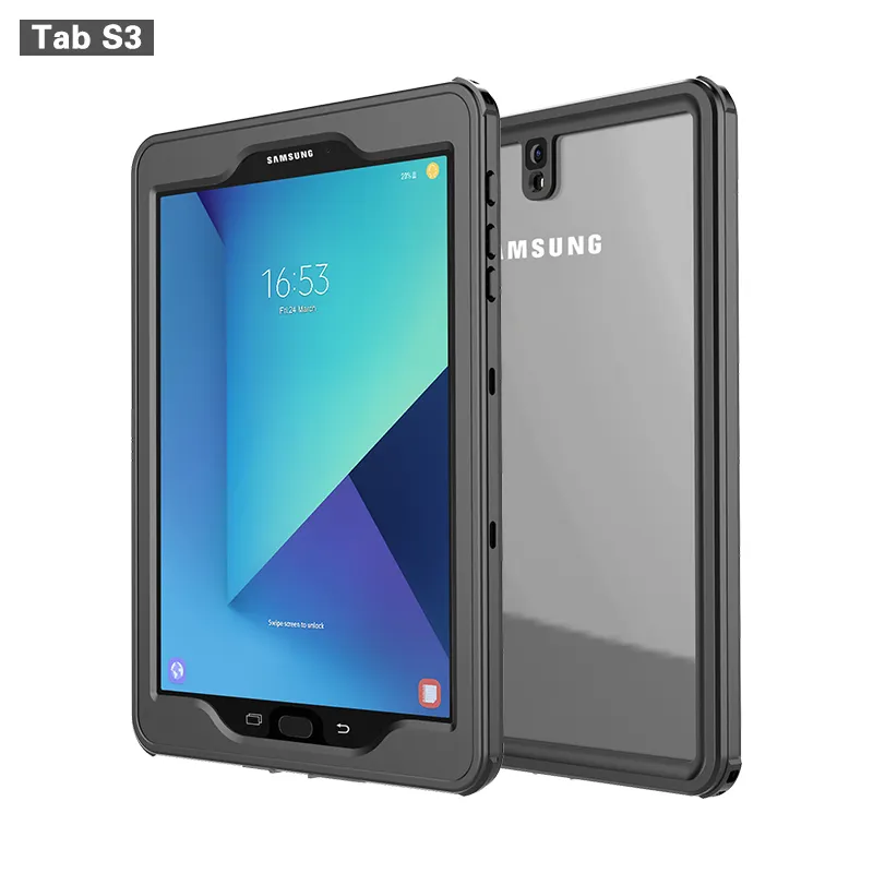 IP68 Impermeabile caso della copertura tablet per Samsung tavolo S3, impermeabile caso tablet per Samsung tab S3