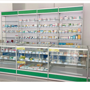 医療用キャビネット医療用ディスプレイラック薬局店カウンターデザインLED照明付き - Product Image 2