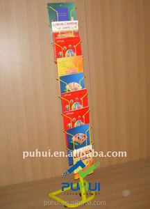 Có thể gập lại thiết kế hiện đại kim loại Pegboard tầng đứng tờ rơi chủ Rack hiển thị - Product Image 3