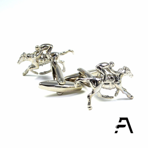 Novelty <strong>Horse</strong> Jockey <strong>Race</strong> Cufflinks for Wedding Engagement Business Anniversary or Party Durable Metal Main Stone - Product Image 5