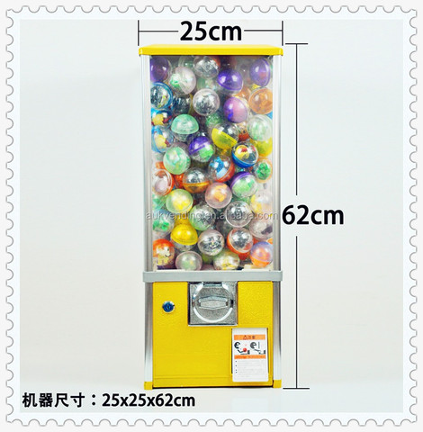 Commercial Candy & Toy Vending Machine | Holds 200 Capsules, Coin Operated, Durable ABS/Metal, Green Colorful Design