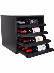 Estante para vino de madera rústica con cajón ajustable, mueble deslizante clásico, Enfriador de almacenamiento de vino, regalo perfecto, novedad - Product Image 5