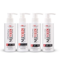 Set de Tratamiento de Queratina MMK, Crema Alisadora de Cabello sin Formaldehído, 150ml*4, para Uso Profesional en Salón y en Casa