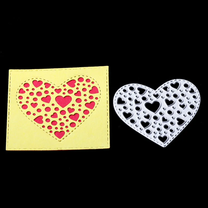 AAGU Klaar Om Hart Metalen Papier Craft Card Making Staal Stencil Metalen Stansmessen Troqueles De Corte Para Scrapbooking