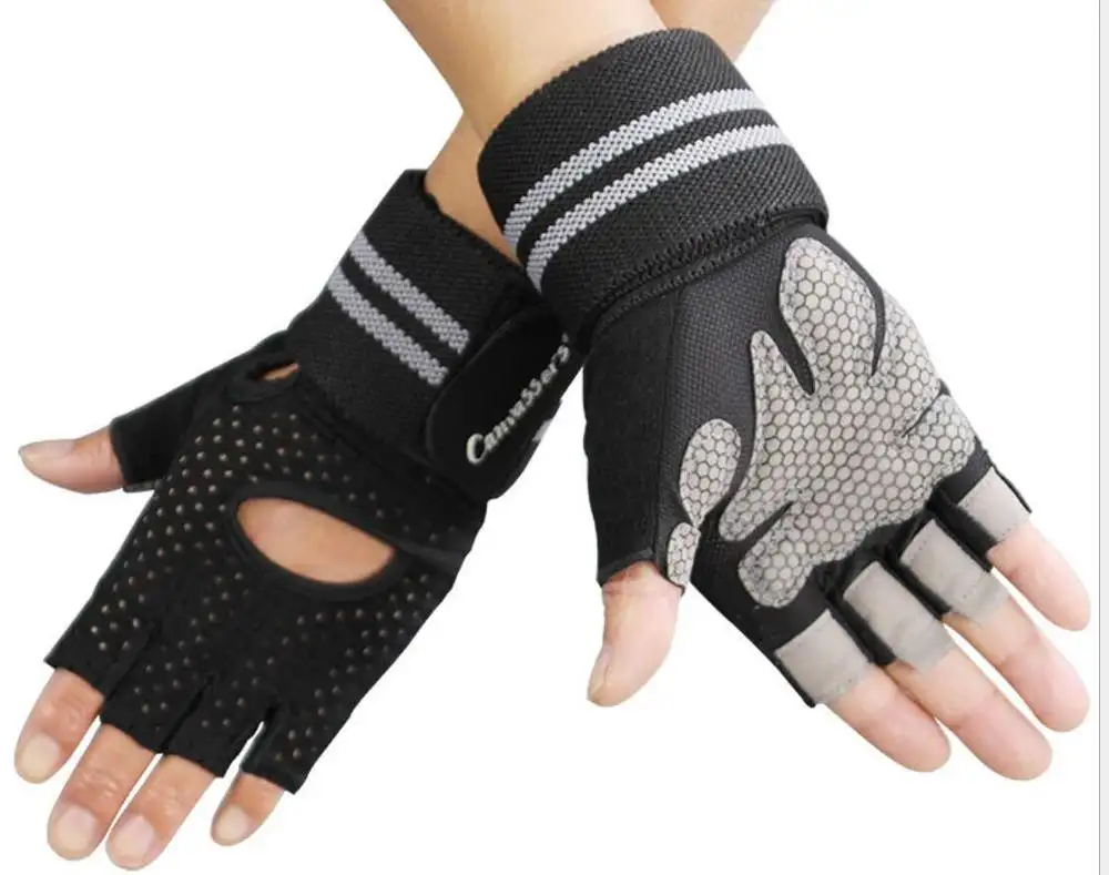 Amazon Hot Selling Custom China Wrist Support Strap Band Padded Weight Lifting Lockout Gym Gloves