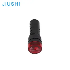 AD16-16SM 16mm indicador led luz sonido zumbador 24v 12v rojo