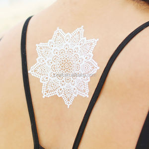 Moda temporal brillante desnudo mujeres tinta blanca <span class=keywords><strong>tatuajes</strong></span> temporales - Product Image 3