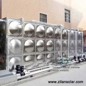 3000liters solar water heating project water tank for hotel and swimming pool