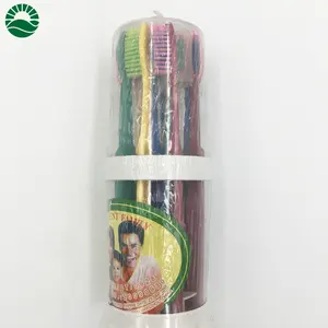 ORALIENT FAMILY 12 pcs hard bristle round plastic box family packed toothbrush