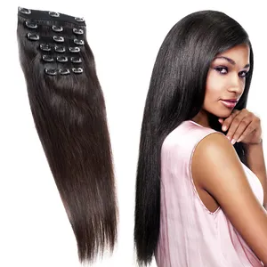 KBL Excellent easy 40 inch hair extensions clip in,clip in human hair extensions,no tangle afro hair clip in extensions