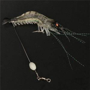 YOUME 9cm/6g leurre de pêche aux crevettes lumineux doux appât vivant avec crochet pour carpe en ABS et appât de natation en caoutchouc appât artificiel - Product Image 4