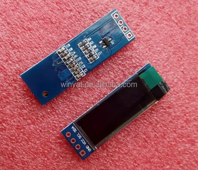 Module d'affichage LCD OLED bleu de 0.91 pouces 128x32, série I2C, 0.91 SSD1306, 12832