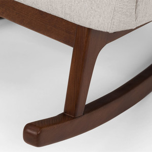 Silla Mecedora Moderna de Madera y <span class=keywords><strong>Goma</strong></span> con Tapicería de Tela <span class=keywords><strong>para</strong></span> Personas Mayores - Product Image 5