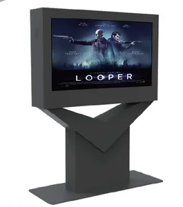 שילוט דיגיטלי חיצוני אופקי מסך 65 אינץ 'lcd totem kiosk עם מצלמה לקניון קניון