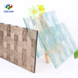 4mm 5mm 6mm Clear color Patterned Glass/woven patterned glass price