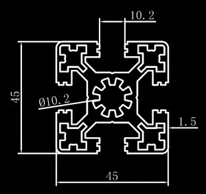 Prix usine <span class=keywords><strong>aluminium</strong></span> anodisé alumin4545 um cadre coins ronds 4545 pour malaisie CNC cadre 45x45 profilé en <span class=keywords><strong>aluminium</strong></span> - Product Image 6