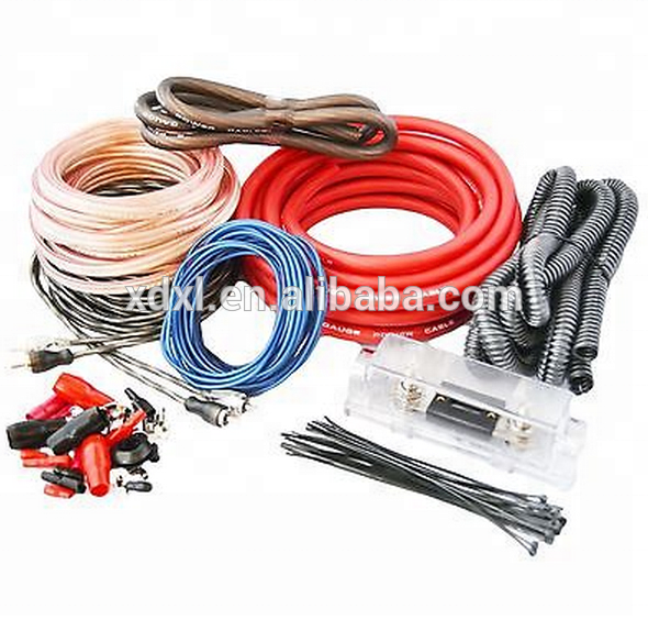 2022 New High Quality 4 Gauge Amp Kit AWG Amplifier Install Wiring 4 Ga Complete OFC CCA Cable, 3500W Car Audio