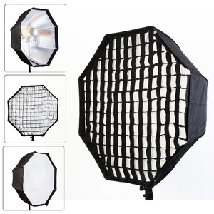 Parapluie Softbox Octogonal <span class=keywords><strong>Pliable</strong></span> 120cm / 48 pouces Diffuseur de Flash Portable <span class=keywords><strong>Réflecteur</strong></span> pour Photographie Studio <span class=keywords><strong>Photo</strong></span> Flash Speedlite Stroboscopique - Product Image 3