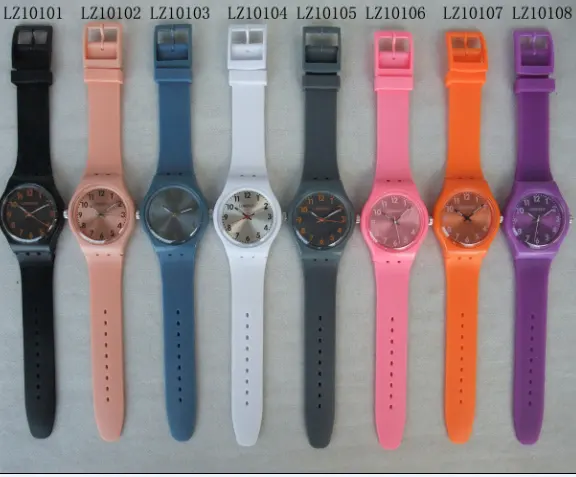 Pulseira de borracha de silicone relógios, barata, relógio presente promocional 3d, impressão, relógios