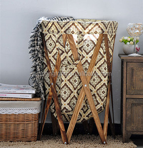Folding <strong>Laundry</strong> <strong>Basket</strong> <strong>Wood</strong> - Product Image 1