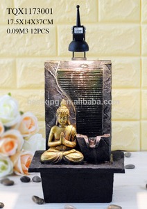 Fontane da Tavolo in Resina con Buddha Ridente Resistenti all'Acqua - Product Image 2