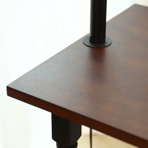 Accueil Salon <span class=keywords><strong>Étagère</strong></span> en bois <span class=keywords><strong>Lampe</strong></span> sur pied avec table d'appoint Table avec <span class=keywords><strong>lampe</strong></span> attachée Lampadaire centre de la maison - Product Image 5